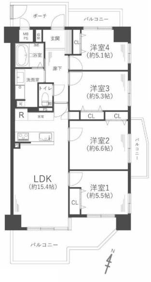 日光ハイツ香里第五