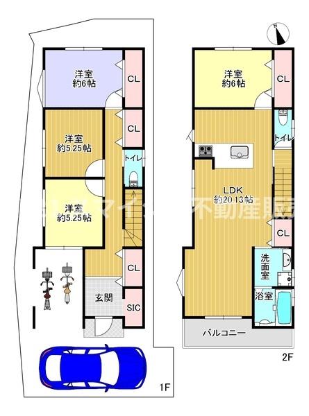 枚方市岡山手町の新築一戸建