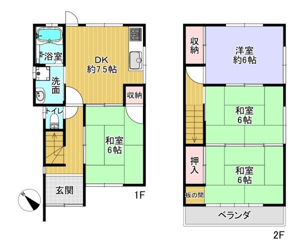 枚方市野村中町の中古一戸建