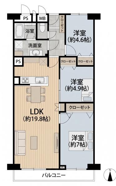 労住まきのハイツ3号棟