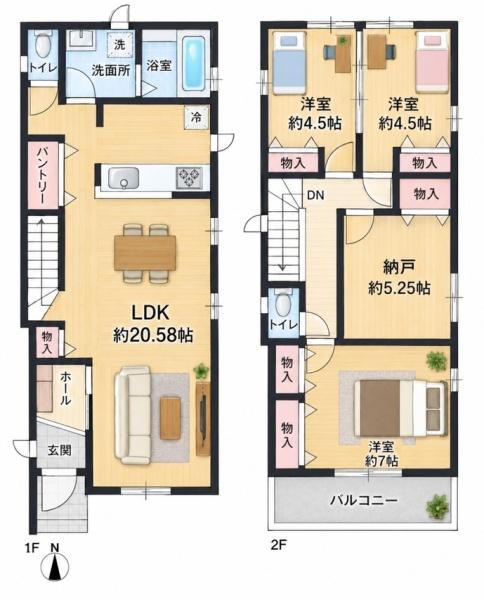 交野市私部5丁目の新築一戸建