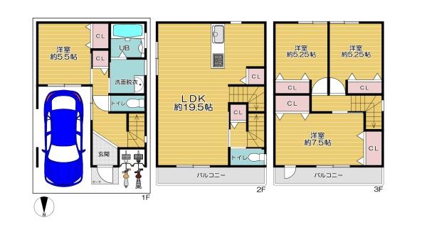 大阪市旭区中宮3丁目　新築戸建
