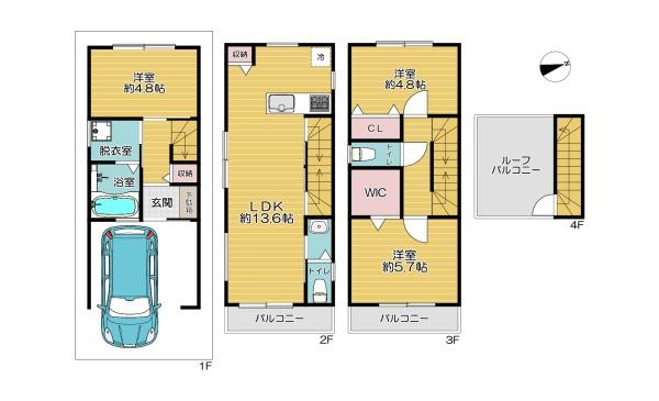 大阪市旭区生江1丁目　新築戸建