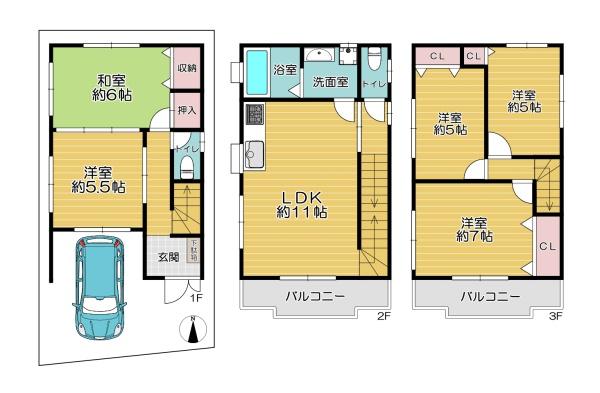 大阪市鶴見区鶴見１丁目の中古一戸建て