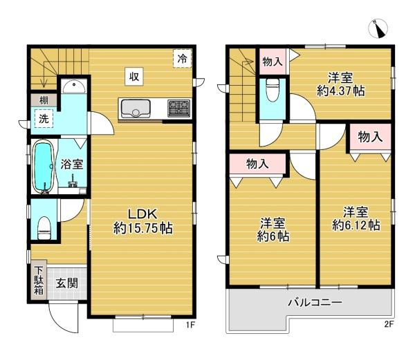 大阪市鶴見区中茶屋1丁目　B号棟