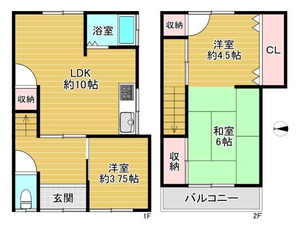 大阪市生野区巽中3丁目　中古テラスハウス
