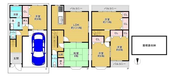 門真市下馬伏町の中古一戸建て