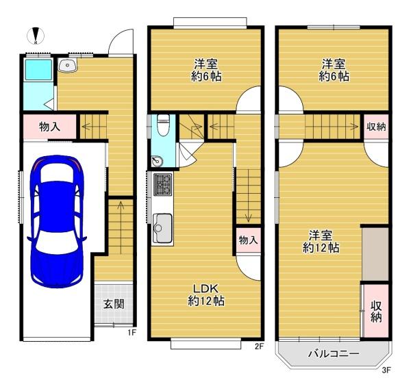 大阪市城東区中浜３丁目の中古一戸建て