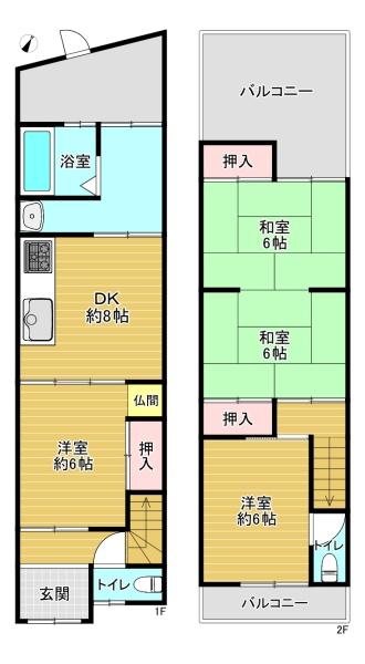 守口市南寺方北通1丁目　中古テラスハウス