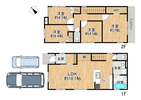 垂水区神陵台8丁目　新築戸建　1号棟