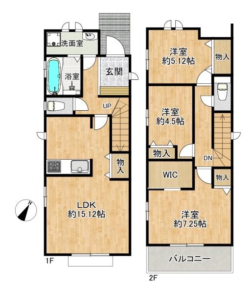 西区樫野台6丁目　A号棟　新築戸建