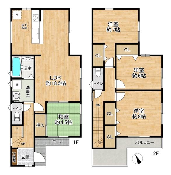 加古川市別府町新野辺北町２丁目の新築一戸建