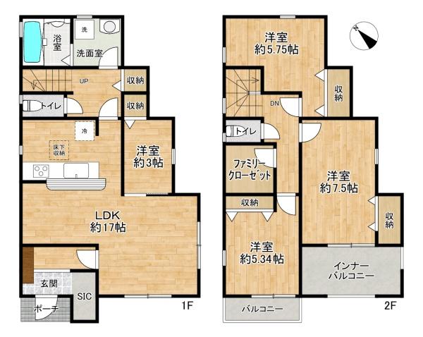 加古川市別府町新野辺北町５丁目の新築一戸建