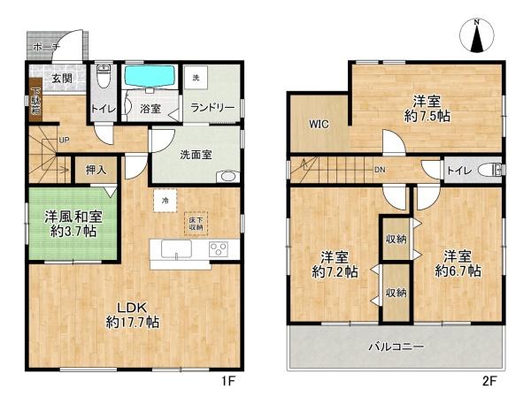 加古川市野口町水足の新築一戸建