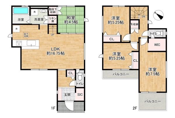 加古川市野口町長砂2期1号棟　新築戸建