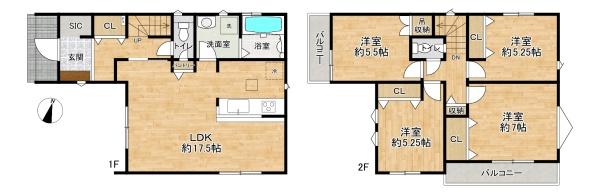 加古川市野口町北野の新築一戸建