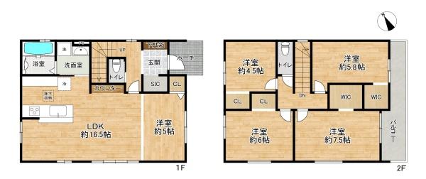 加古川市尾上町口里12期1号棟 新築戸建