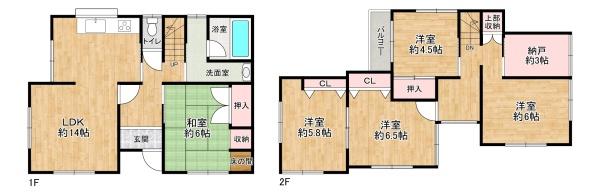 加古郡稲美町六分一　中古戸建