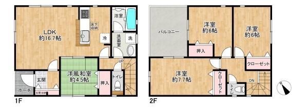 加古川市加古川町稲屋第14　1号棟　新築戸建