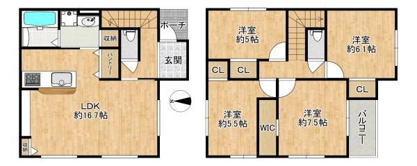 四條畷市北出町の新築一戸建