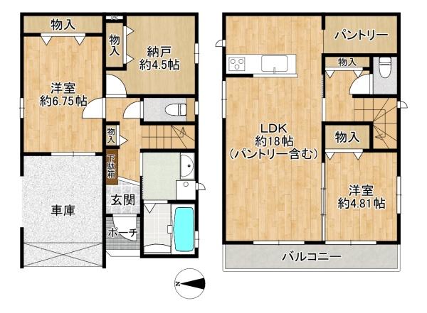 東大阪市下六万寺町３丁目の新築一戸建