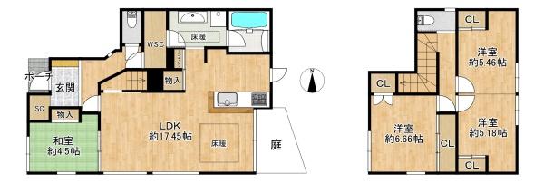 四條畷市岡山２丁目の中古一戸建