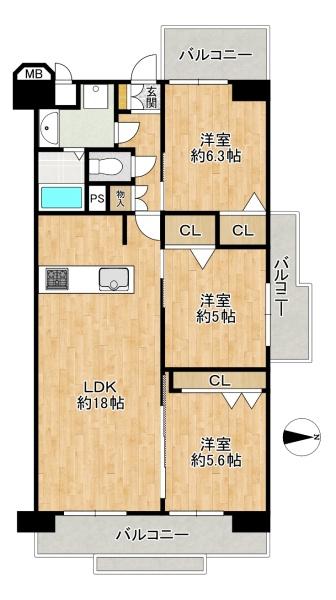 シャトー第２八戸の里　中古マンション