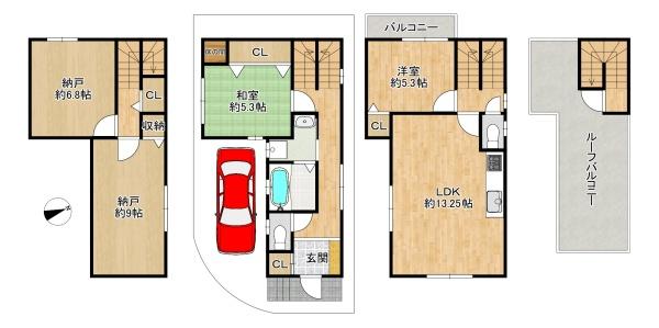 東大阪市五条町の中古一戸建て