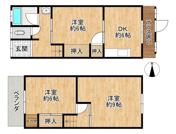 東大阪市横小路町５丁目の中古テラスハウス
