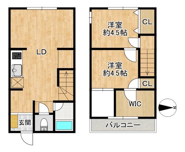 東大阪市西堤本通東２丁目の中古テラスハウス