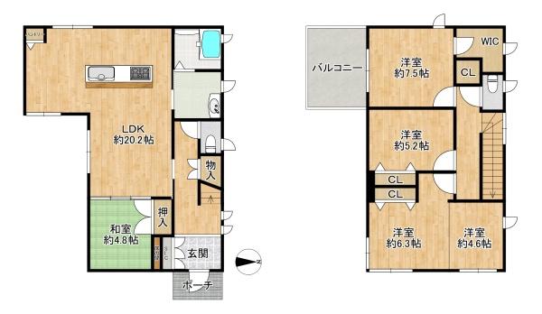 四條畷市田原台８丁目の中古一戸建