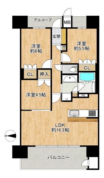 レ・ジェイドシティ瓢箪山　中古マンション
