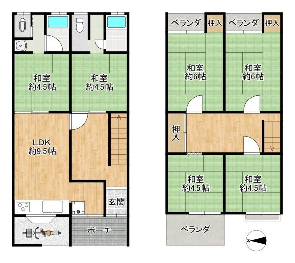 東大阪市瓜生堂１丁目の中古テラスハウス