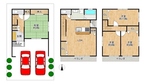 門真市下馬伏町の中古一戸建て