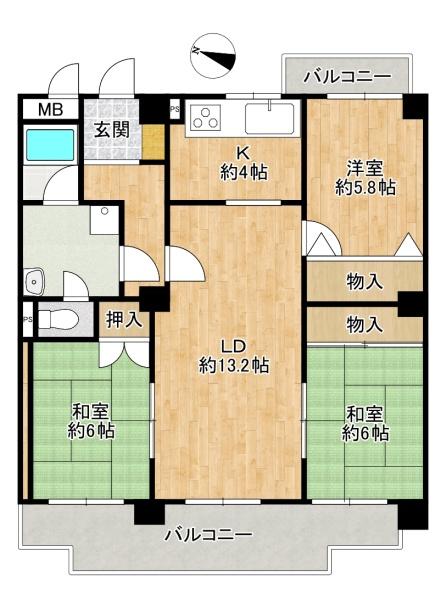 ハイタウン石切E棟 中古マンション