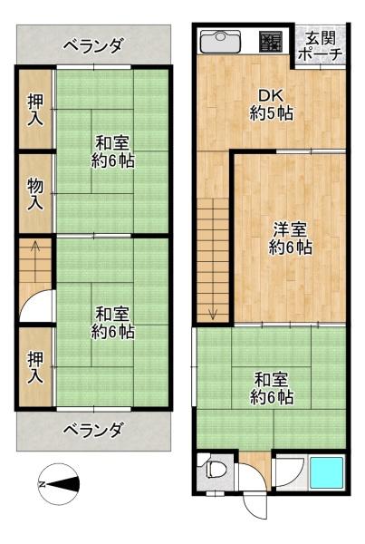 東大阪市大蓮南３丁目の中古テラスハウス