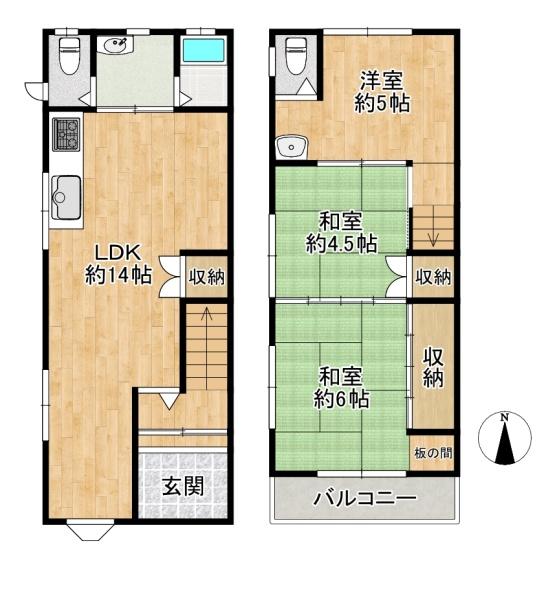 東大阪市西堤学園町２丁目の中古一戸建