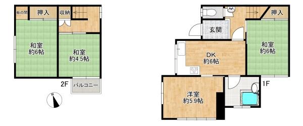 大東市赤井２丁目の中古一戸建て