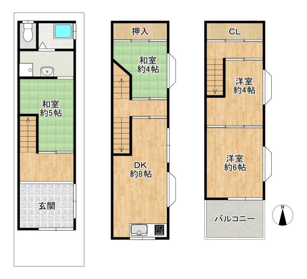 四條畷市中野新町の中古一戸建