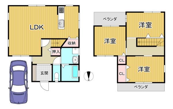 四條畷市雁屋北町の中古一戸建
