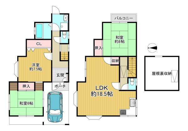 東大阪市東石切町５丁目の中古一戸建