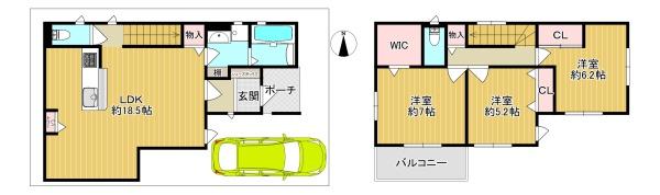 四條畷市美田町の新築一戸建