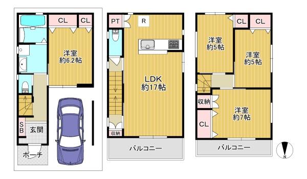 東大阪市大蓮南１丁目の新築一戸建