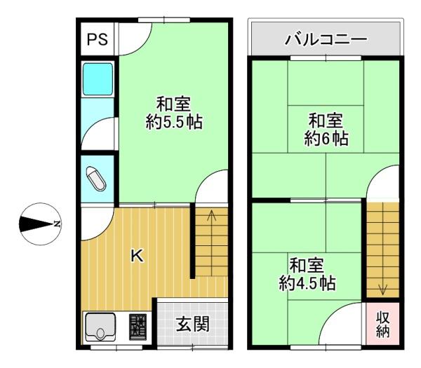 東大阪市花園東町１丁目の中古テラスハウス