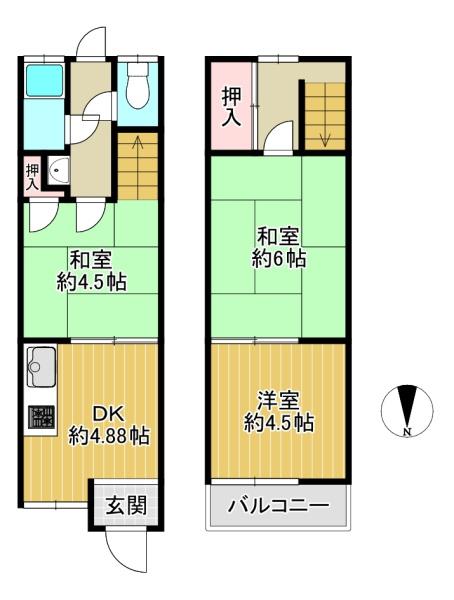 四條畷市江瀬美町の中古テラスハウス