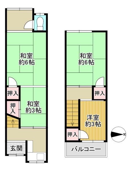東大阪市鷹殿町の中古テラスハウス