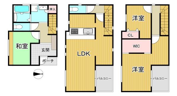 四條畷市南野１丁目の新築一戸建