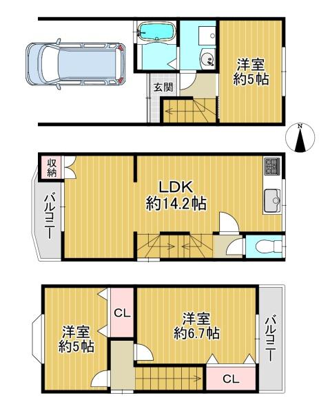 東大阪市若江南町２丁目の中古一戸建