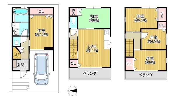 東大阪市日下町７丁目の中古一戸建