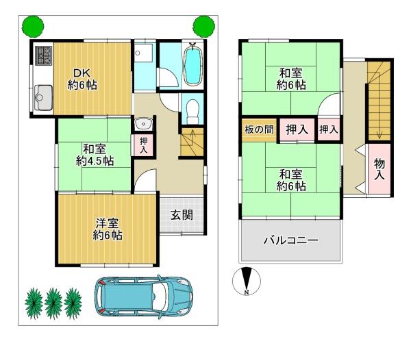東大阪市中石切町４丁目の中古一戸建て